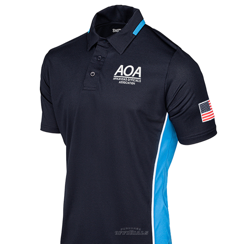 AOA Logo Softball Men’s Navy Umpire Shirts Purchase Officials Supplies