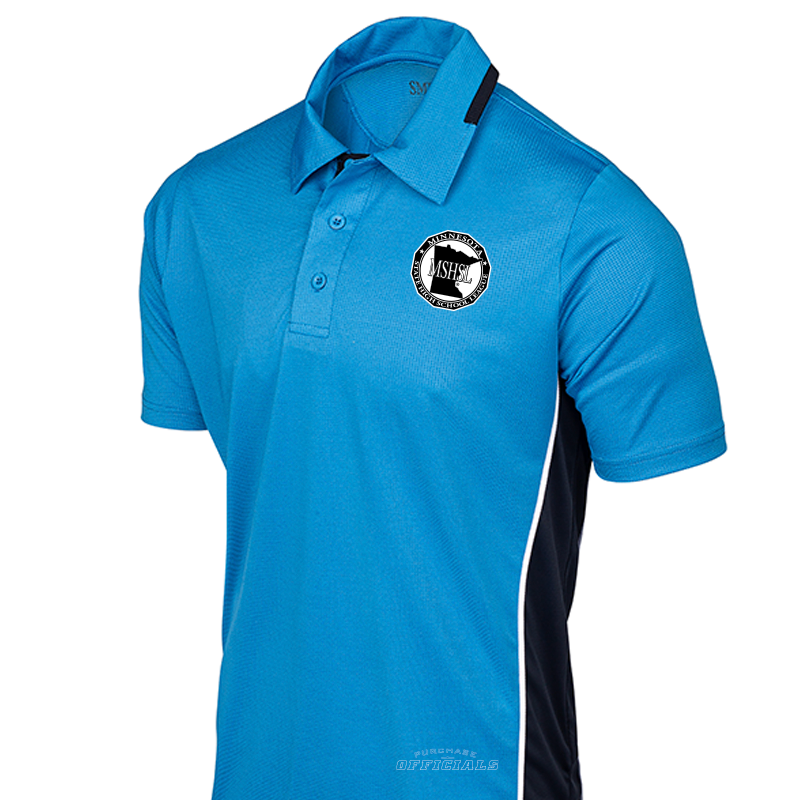 Minnesota MSHSL Softball Men's Bright Blue Umpire Shirts Purchase