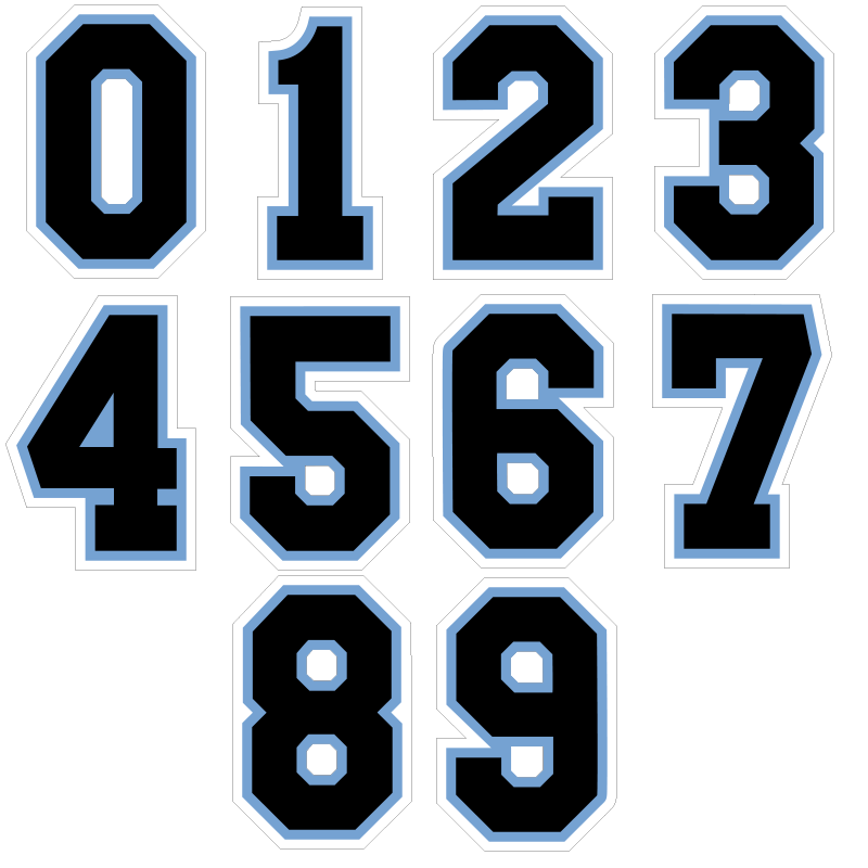 MLB Style 3" Umpire Numbers Purchase Officials Supplies