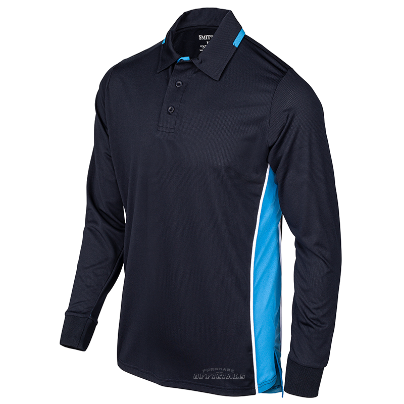Netball Umpire SlimFit HP Long Sleeve V Neck Warmup Shirt Design Your Own Custom main image 1