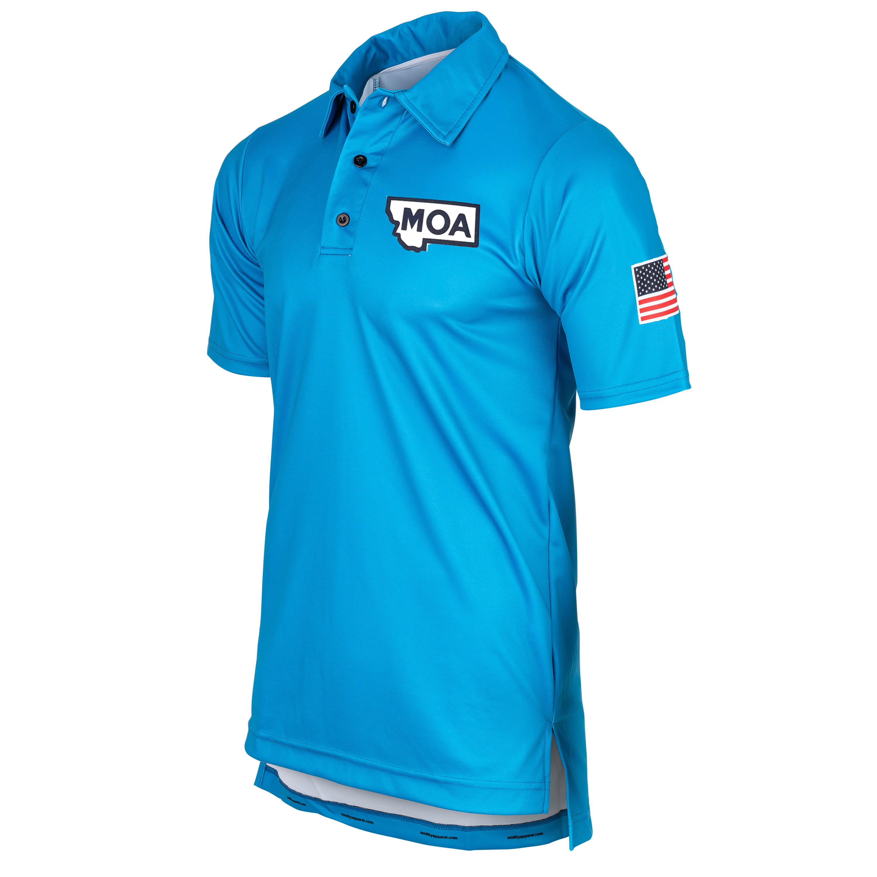 Montana MOA Logo Bright Blue Volleyball Shirts