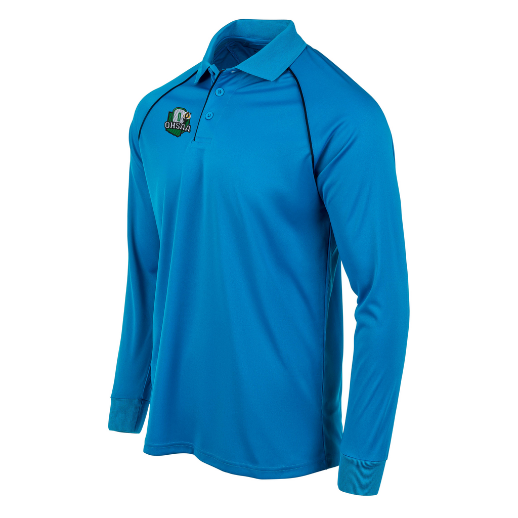 OHSAA Logo Men's Blue Long Sleeve Volleyball Shirt