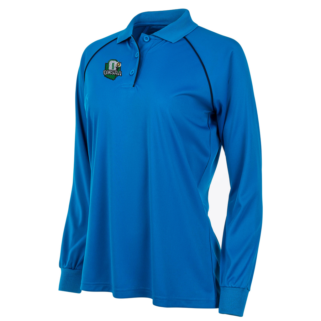 OHSAA Logo Women's Blue Long Sleeve Volleyball Shirt