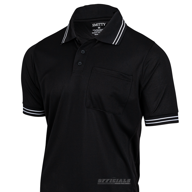 Smitty Vertical Stripe Umpire Shirt - Black