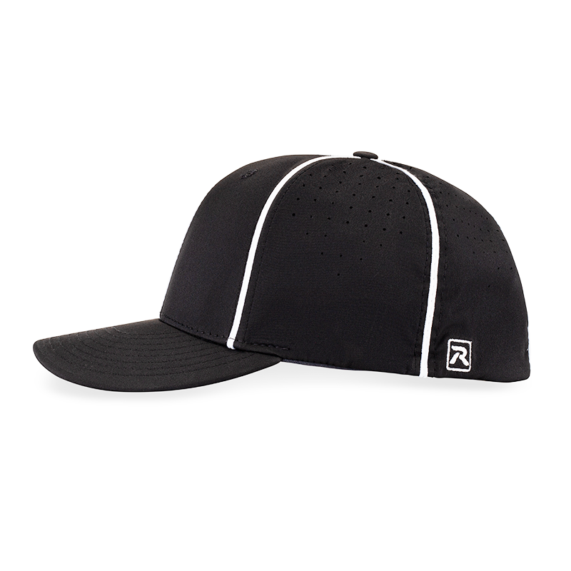 Richardson PTS30 Black/White Football Hat SM-MD (7 - 7 1/4) / Black/White
