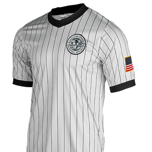 IAABO Logo Grey Referee Shirt w/ Flag on Left Sleeve