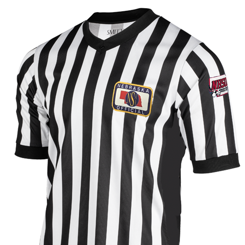 Nebraska Logo Side Panel Basketball Referee V-Neck Medium / Women's
