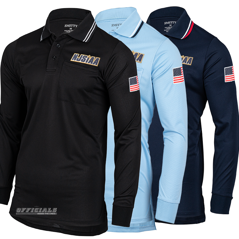 NJSIAA Logo Long Sleeve Umpire Shirts Purchase Officials Supplies