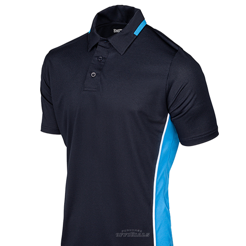 Referee Store | United Attire Baseball Umpire Shirt - Blue with Black Side Panel Black Small