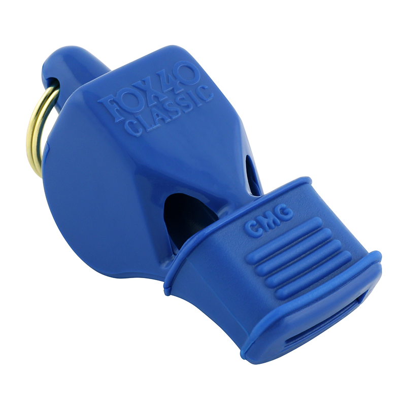 Fox 40 Classic Cushioned Mouth Grip Blue Whistle