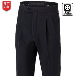 Smitty 4-Way Stretch Standard Fit Pleated Referee Pants