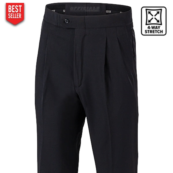 Smitty 4-Way Stretch Standard Fit Pleated Referee Pants – Purchase
